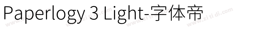 Paperlogy 3 Light字体转换